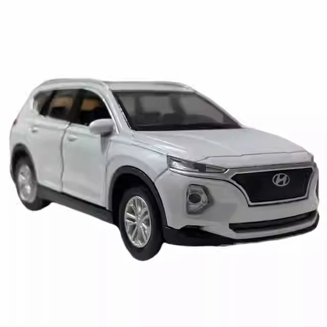Carro de Brinquedo em Miniatura SantaFe SUV 1:43, Modelos de Carros em Liga Metálica para Crianças
