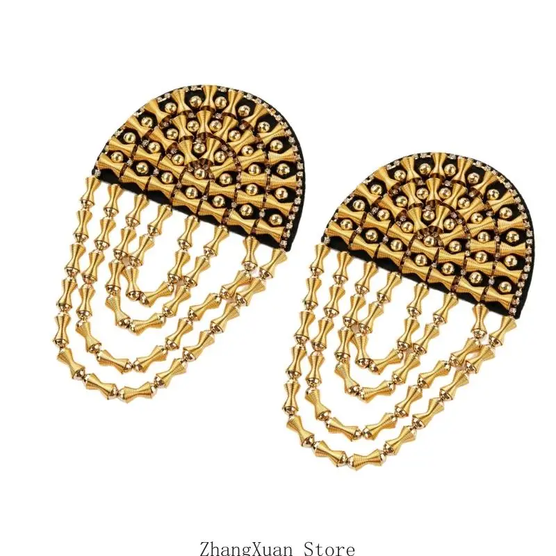 Quasten Epaulet Retro Pin Quasten Kette Epaulette Quasten Schulter Epaulet für Bühnenkostüme und Tanzaufführungen 3XUF – Detail 5