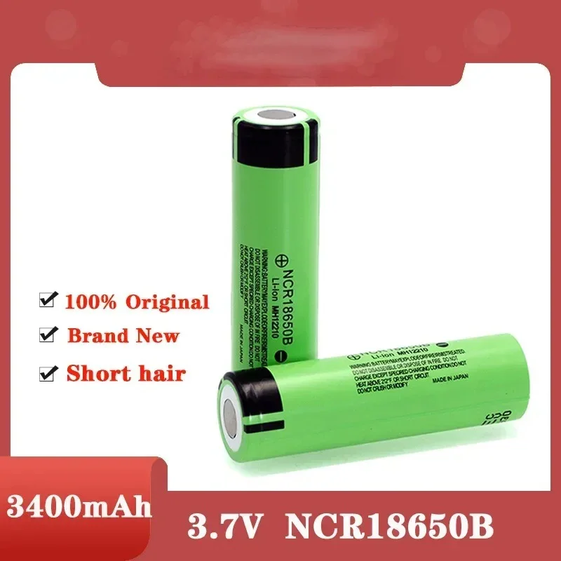 

3400mAh NCR18650 Battery brand new original ncr18650b 3.7V 18650 rechargeable lithium battery flashlight battery