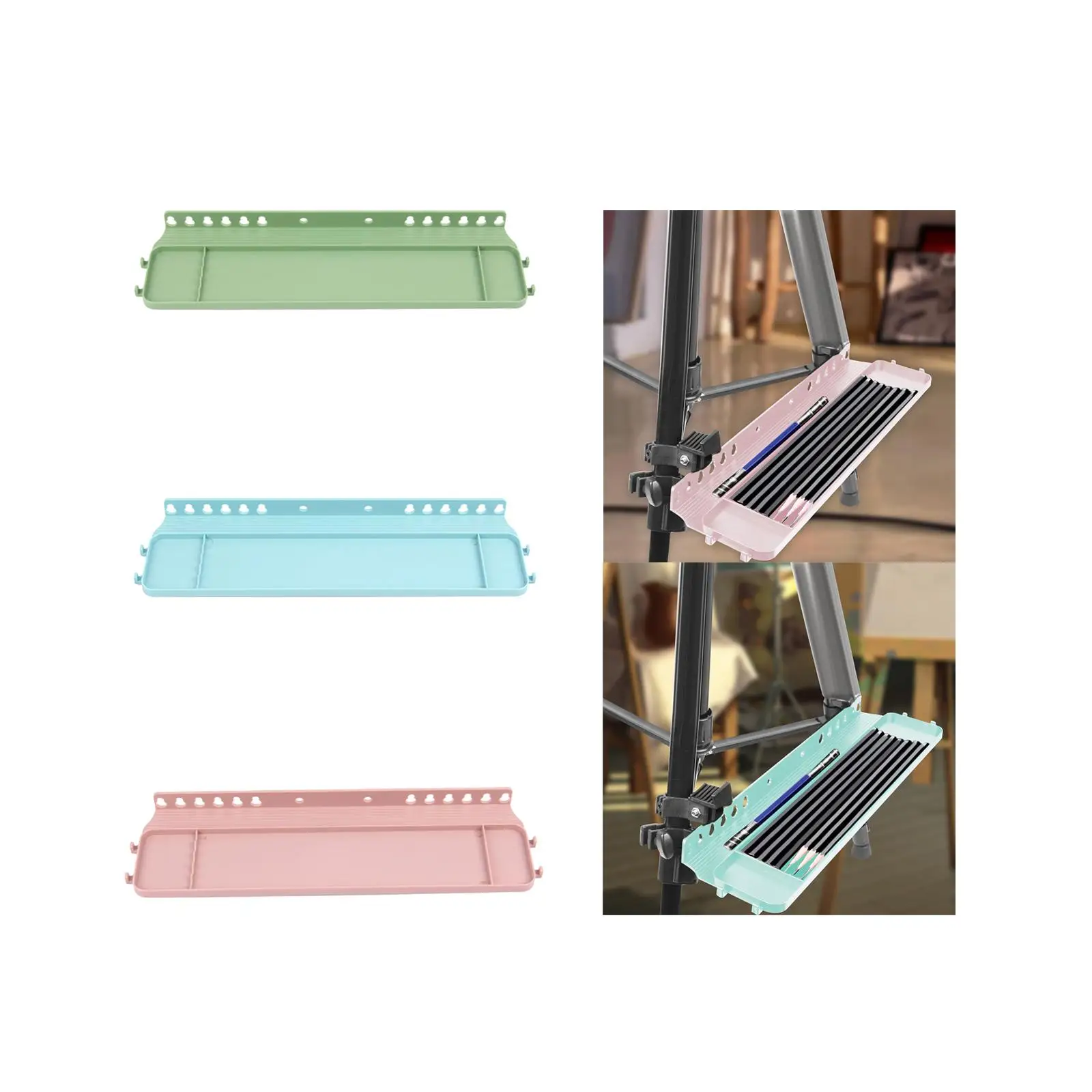 Easel Tray Shelf, Paints Storage Tray, Detachable, Artists Painting Accessories