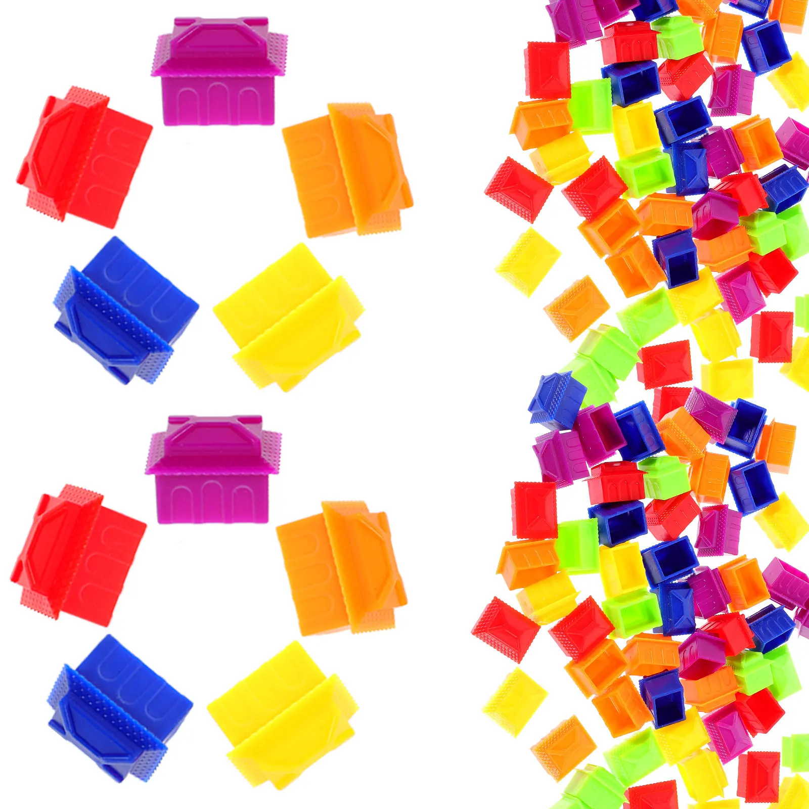 

60Pcs Board Game Pieces Plastic Chess Replacement Parts for Board Games Accessories Fun Colorful Game Pieces