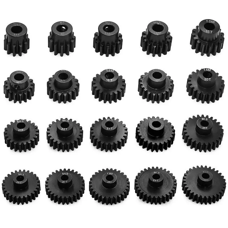 

5pcs 1.5M Steel Motor Gear 8mm 11T 14T 15T 16T 21T 26T 28T 30T for TRXS X-MAXX XRT RC Car Upgrade Parts Accessories