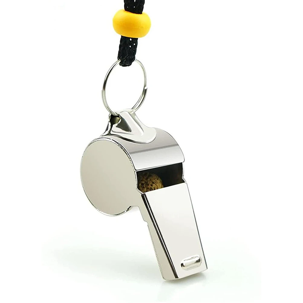 

3 шт., свисток из нержавеющей стали, портативный громкий прозрачный кулон, ремешок для спорта на открытом воздухе, гонок, аксессуар для подбадьбы