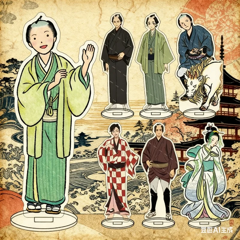 أنيمي شاباكي ‌   الطرفية الاكريليك حامل نموذج لوحة الديكور مكتب الشكل عرض منتجات الكرتون تذكارية الأزياء Kingring