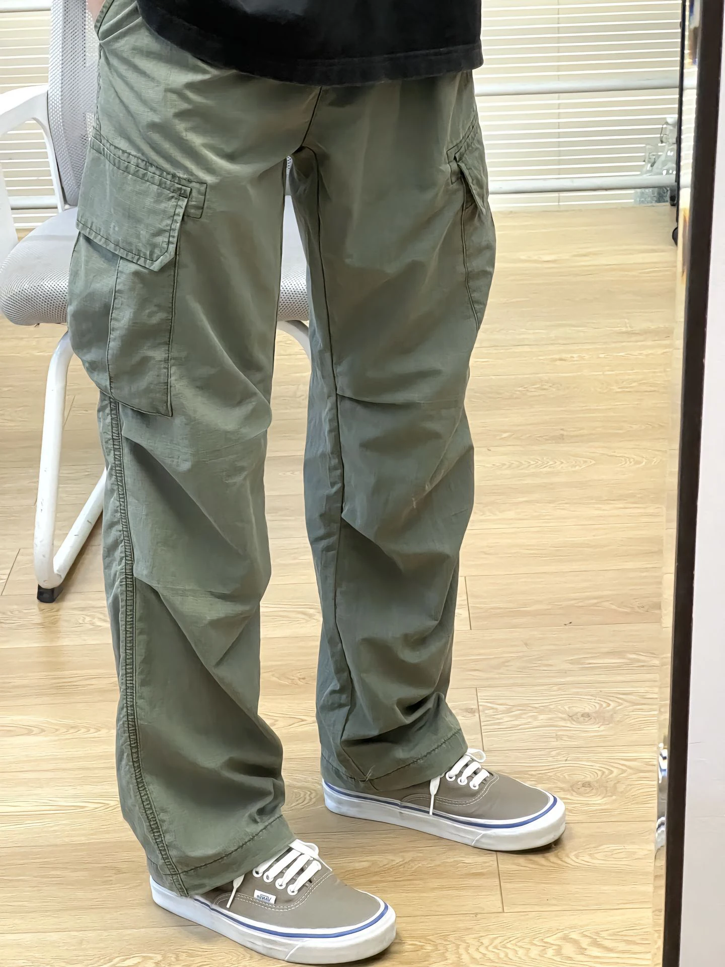Rstay17 Men's Summer Casual Work Pants American High Street Paratrooper Pants Loose Straight Leg Big Pocket Leisure Long Trou...