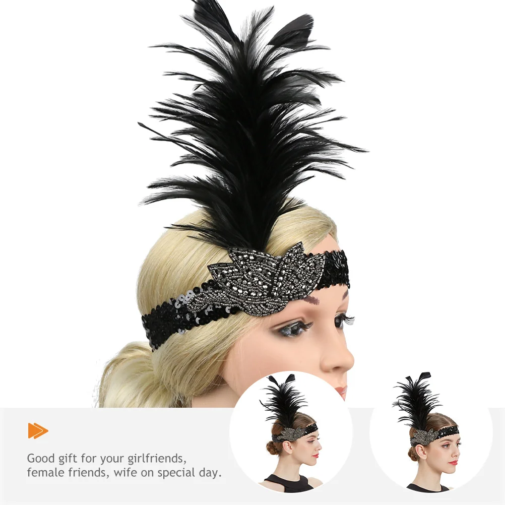 

Vintage Flapper Headbands for Women 1920S Accessories Sparkling Sequins Design Hair Band Perfect for Dance Costume Party