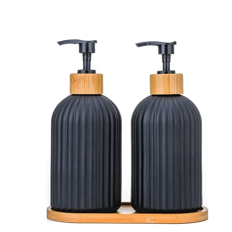 Trendy Bathroom Glass Toiletries Set: Large-Capacity Hand Soap Bottle and Hotel Bathroom Travel-Size Set image 5