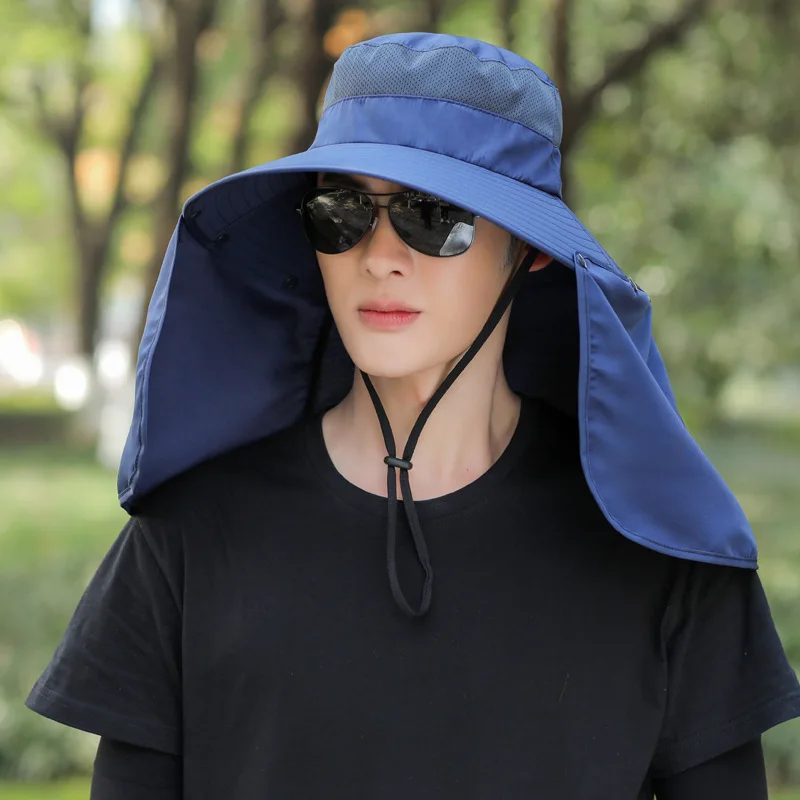 Sun Hat Outdoor Sun Protection Summer Mountaineering and Fishing Wind Protection Neck Protection Folding Breathable Sun Hat