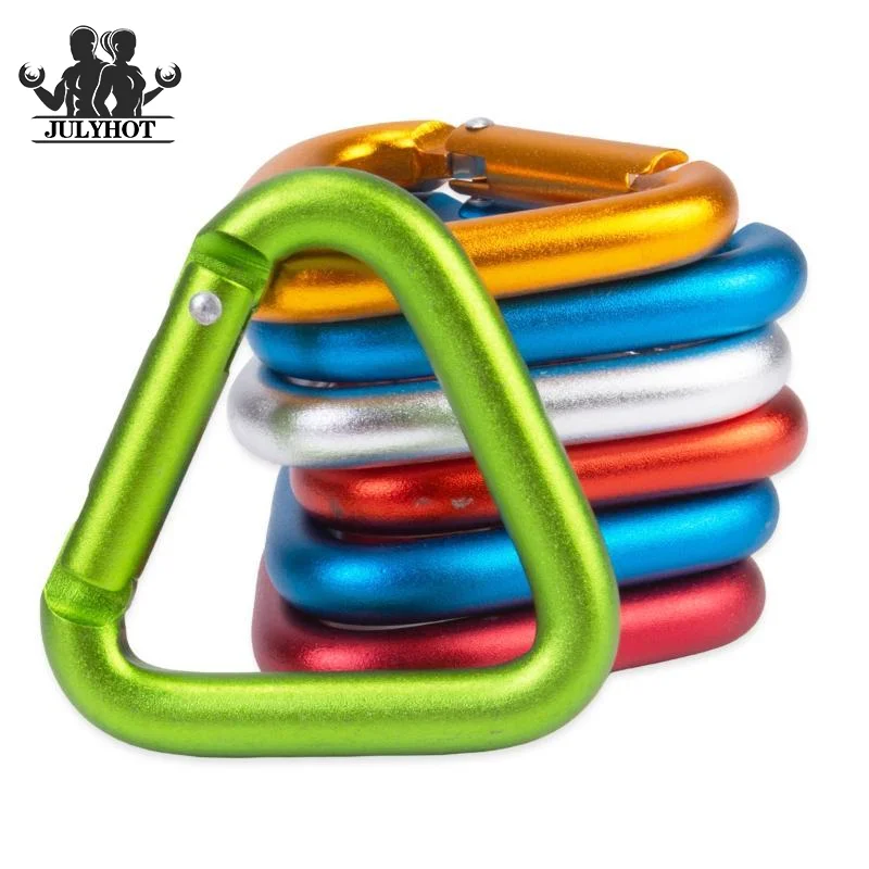 1PC Triangle Carabiner Outdoor Camping Hiking Keychain Snap Clip Hook Kettle Buckle Carabiner Outdoor Sports Accessories