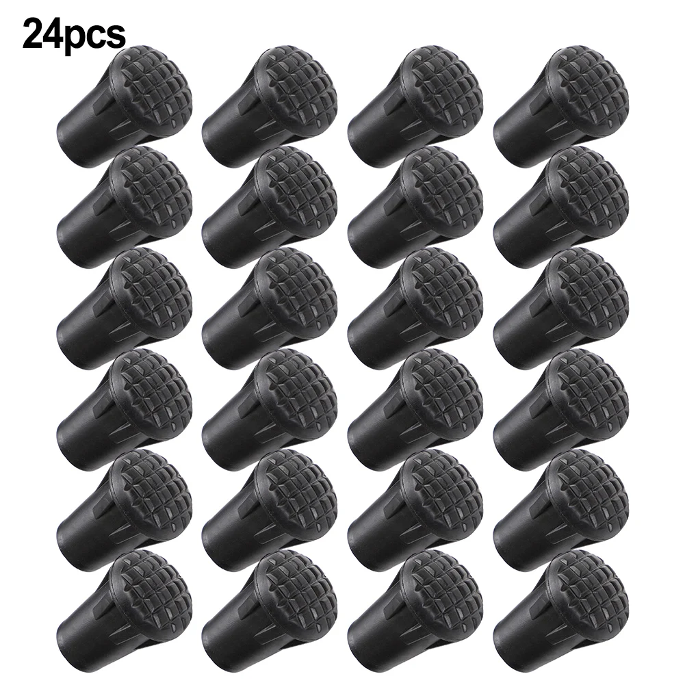 Set of 24 Premium Slip Tips for Trekking Poles that Provide Stability on Surfaces During Hikes or Climbs Set of