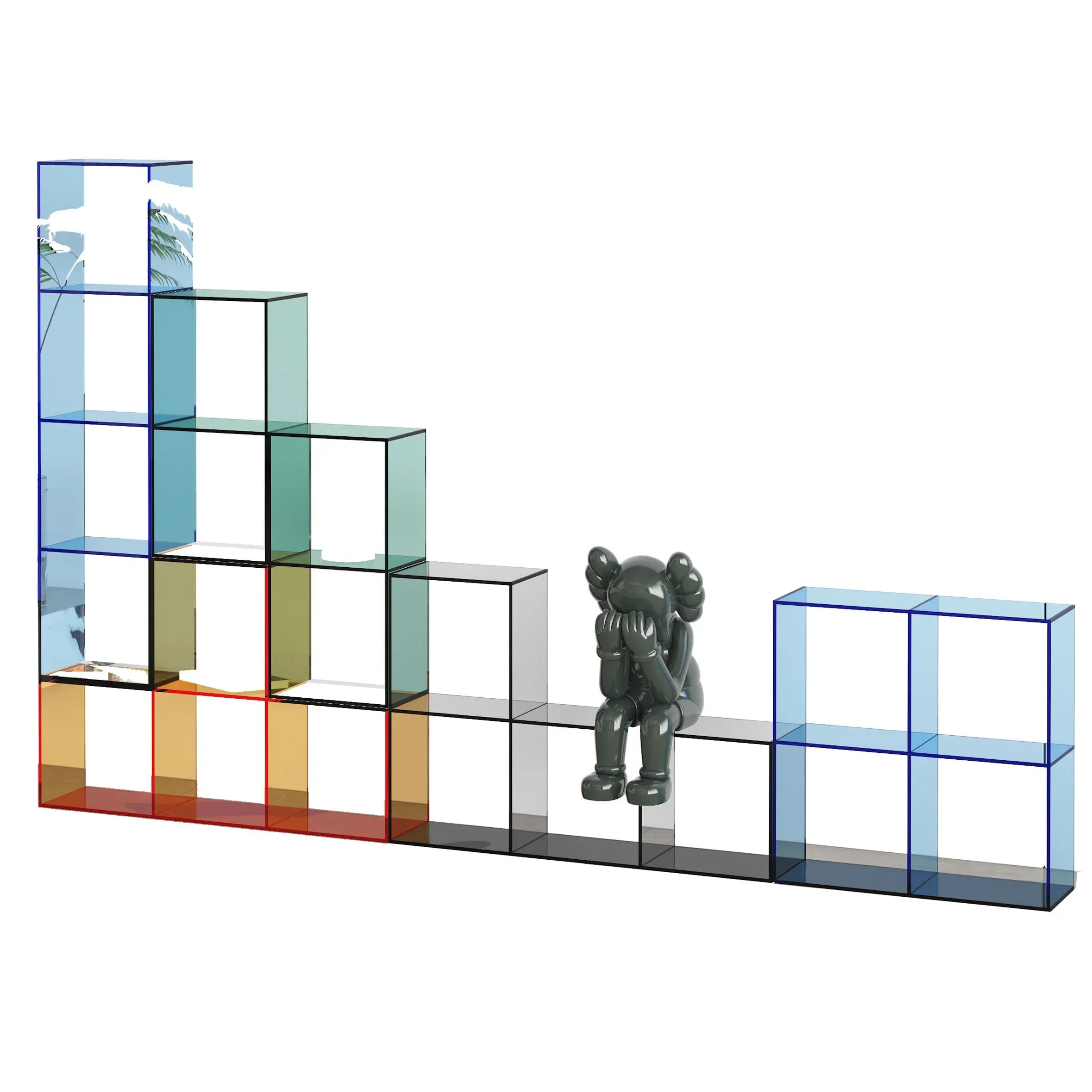 Acrylic Bookcase Household Multi-Layer Floor Display Cabinet