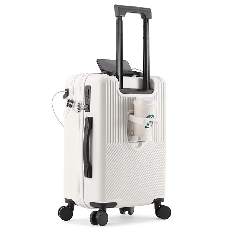 

Front open suitcase Multifunctional tie rod 24-inch suitcase