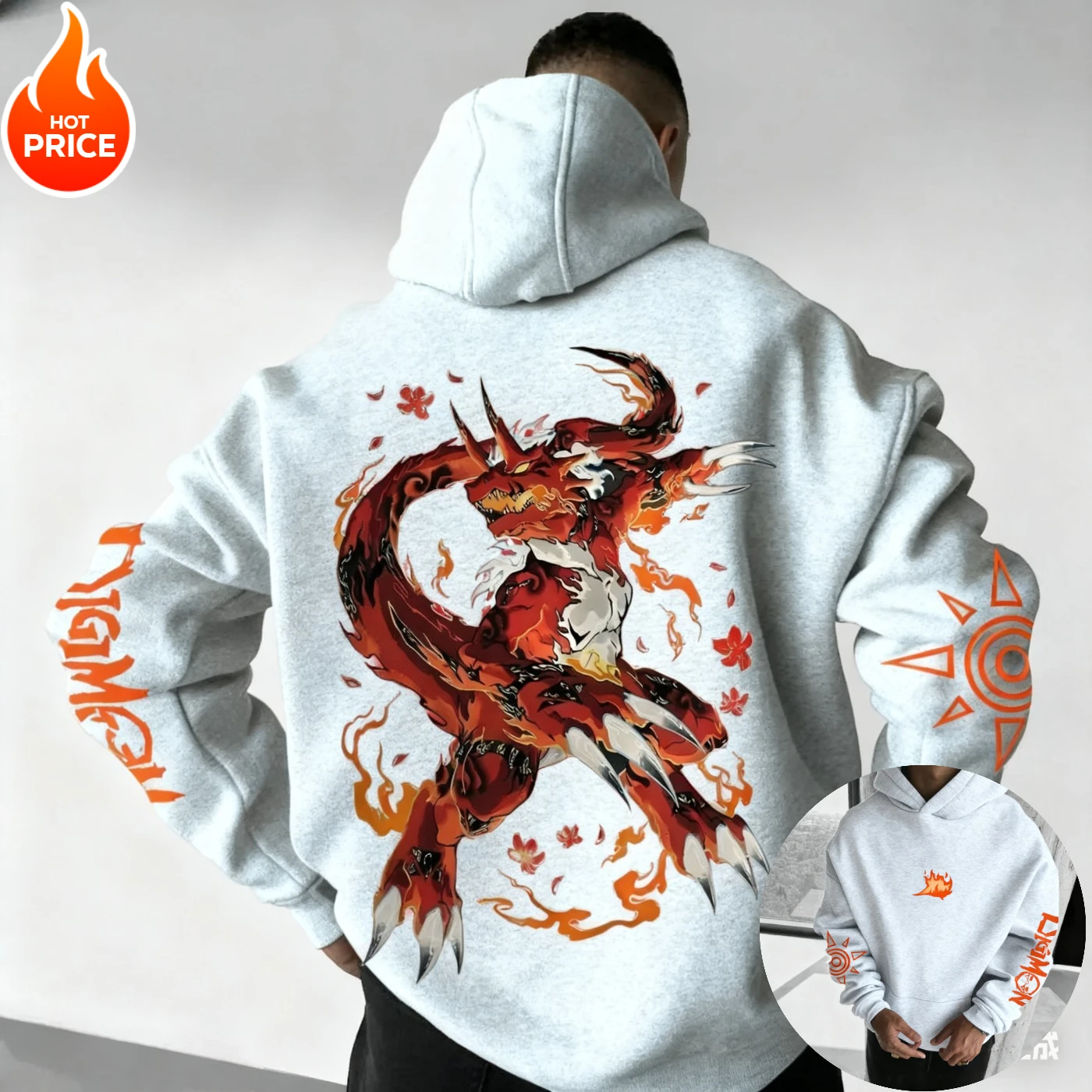 Digimon Guilmon Harajuku Herfst Anime Winter Mannen Vintage Hoodie Streetwear Vrouwen Oversized Hoodie Sweatshirt Lange Mouw Top Y2k