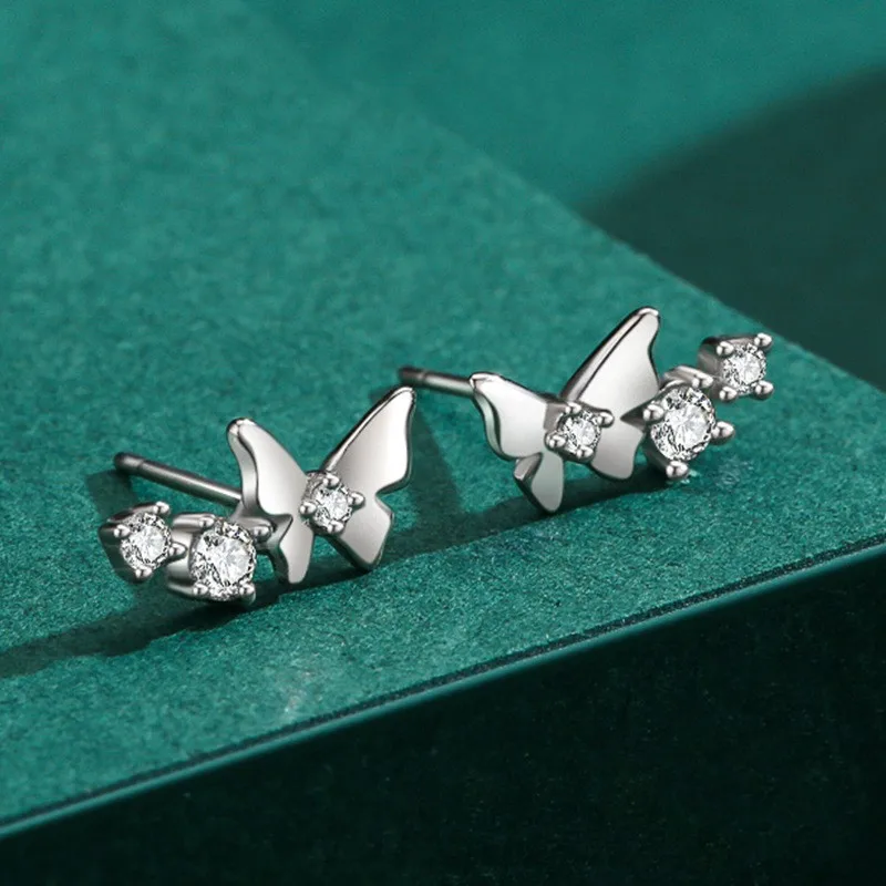 18k witgoud zilver Plata 925 sieraden fabrikant vlinder oorbellen sieraden