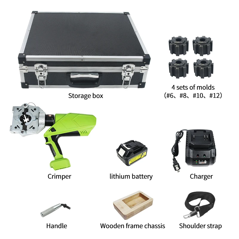 2025 lithium models portable car air conditioning hose crimper crimping pliers tool 18V 5.0Ah crimping force 120KN