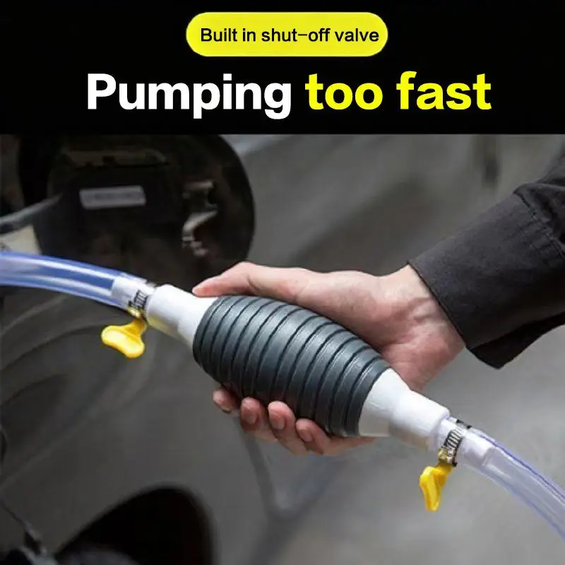 

Car Emergency Fuel Extractor Universal Siphon Hose Pressurised Manual Self-priming Fuel Pump Car Engine Fuel Accessories