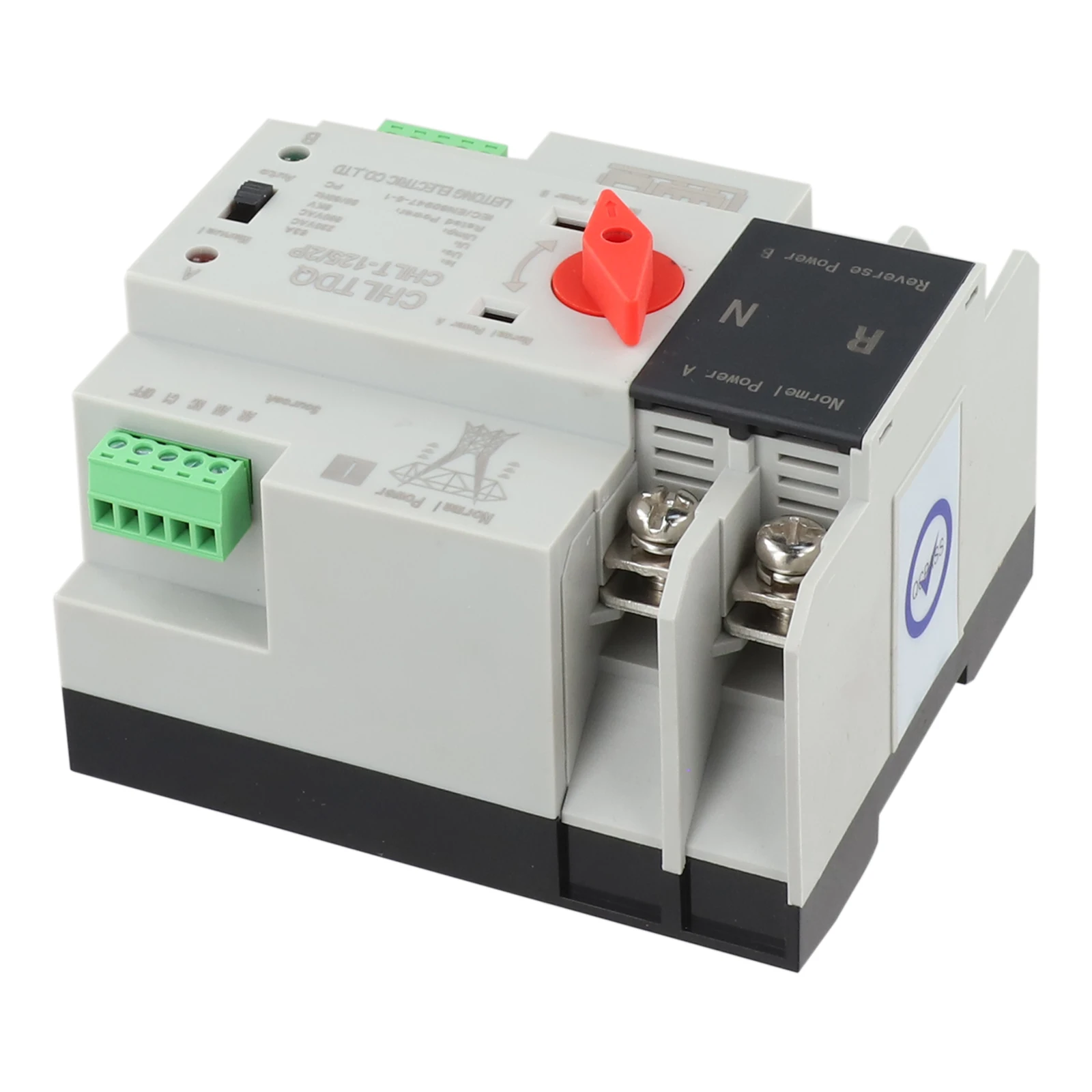Dual Power Automatic Transfer Switch 2P 63A 230V AC Circuit Breaker With Manual And Automatic Modes For PZ30 Distribution Box
