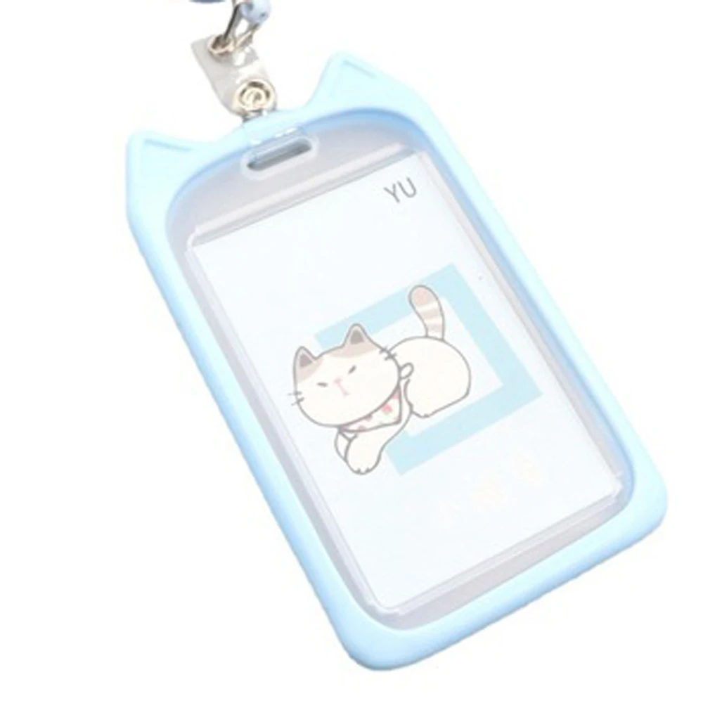 Cartoon School Supplies Luggage Tag Trinket Lanyard Bank Card Credit Card Key Holder Bus Card Case Card ID Holder