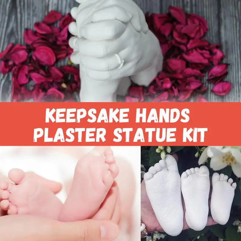 Dowmoo DIY Handcraft Plaster Kit 3D Hand Clone Model Making Set Handmade Memorial Craft Gift For Keepsake