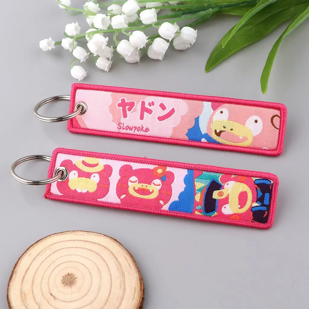 Anime Niedlichen Tier Jet Tag Stickerei Schlüssel Tag Frauen Schlüsselring Cartoon Auto Schlüssel Mode Schmuck Zubehör Kinder Geschenke 1PCS – Detail 7