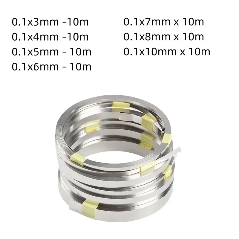 

10m Nickel Plated Strip 18650 Li-ion Battery Nickel Sheet Plate Connector 0.1mm Steel Belt Spot Welding Machine Battery Welder