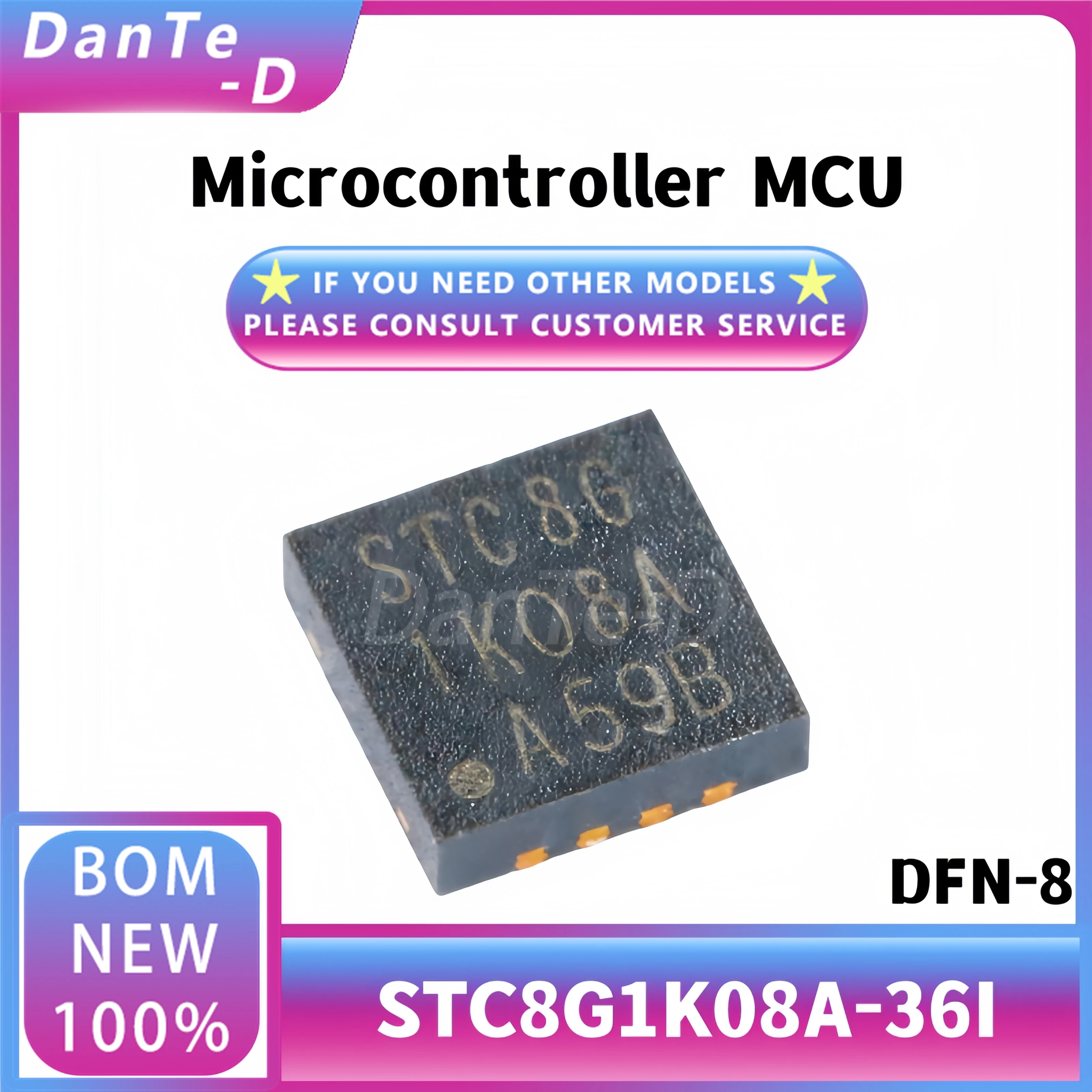 10PCS STC8G1K08A-36I-DFN8 Enhanced 1T 8051 MCU Microcontroller MCU Original authentic