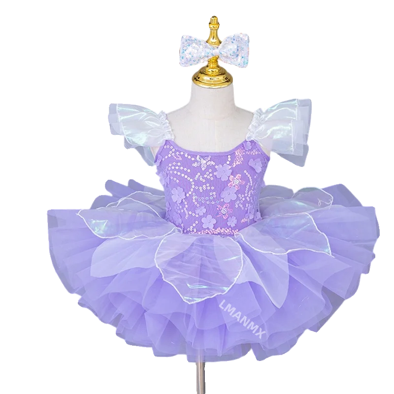 Children's ballet performance costume, fluffy gauze skirt, sequins, kindergarten dance performance costume