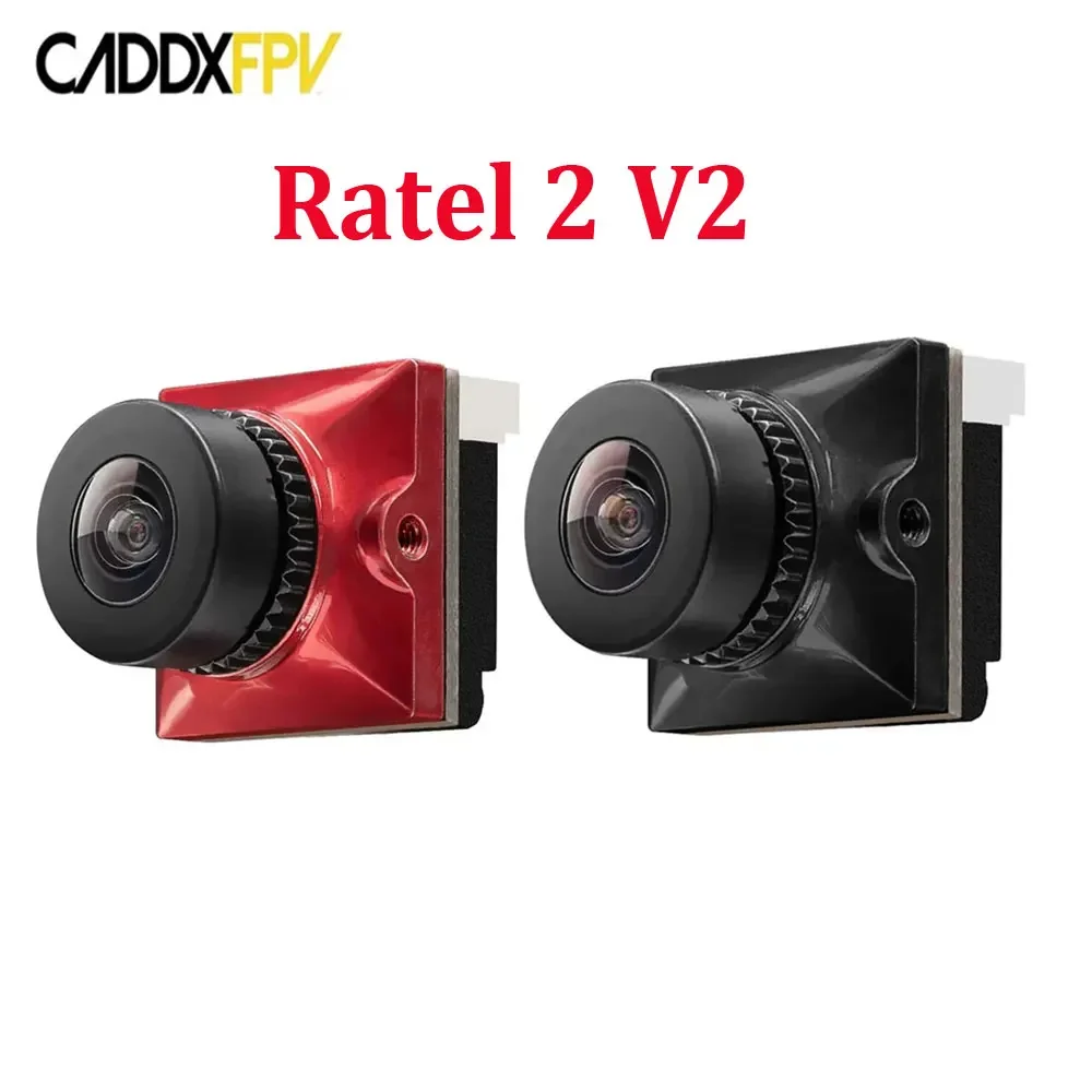 كاميرا Caddx Ratel 2 V2 FPV عدسة Ratel2 2.1 ملم 16:9/4:3 NTSC/PAL قابلة للتحويل مع عدسة بديلة وكاميرا FPV صغيرة بدون طيار