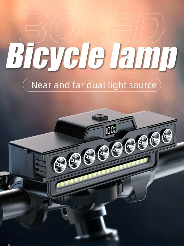 AliExpress KDULIT 9 Beads Bicycle Head Light Type-C Rechargeable MTB Bikes Highlight Horn Front Light Cycling Accessories for Night Riding Safety