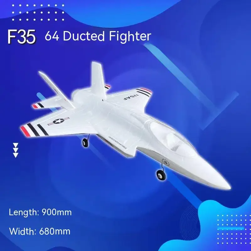 F35 64Mm Duiker 3800kv Epo Vliegtuig Model Afstandsbediening Vliegtuig Volwassen Jager Gemodificeerde Stuntvlucht Vaste Vleugel Speelgoed