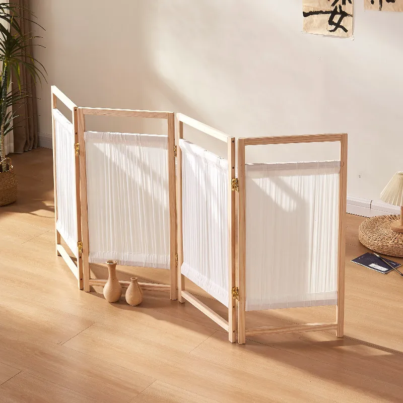 

Folding low screen mobile fabric photography background tea room partition screen