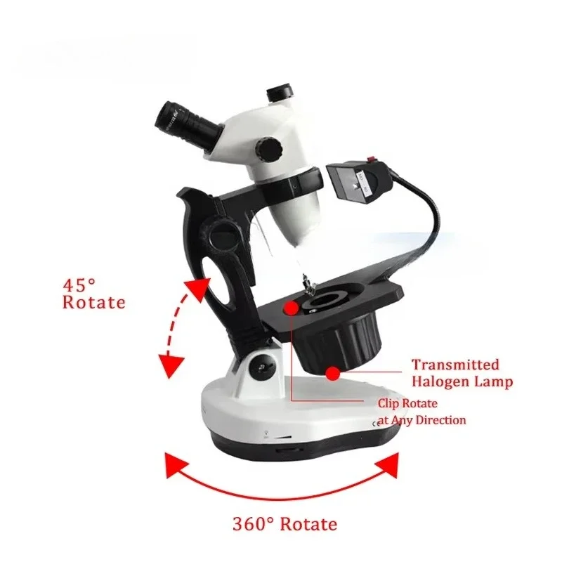 مجوهرات التكبير المستمر والأحجار الكريمة مجهر الأحجار الكريمة ثلاثي العينيات لتحديد الأحجار الكريمة