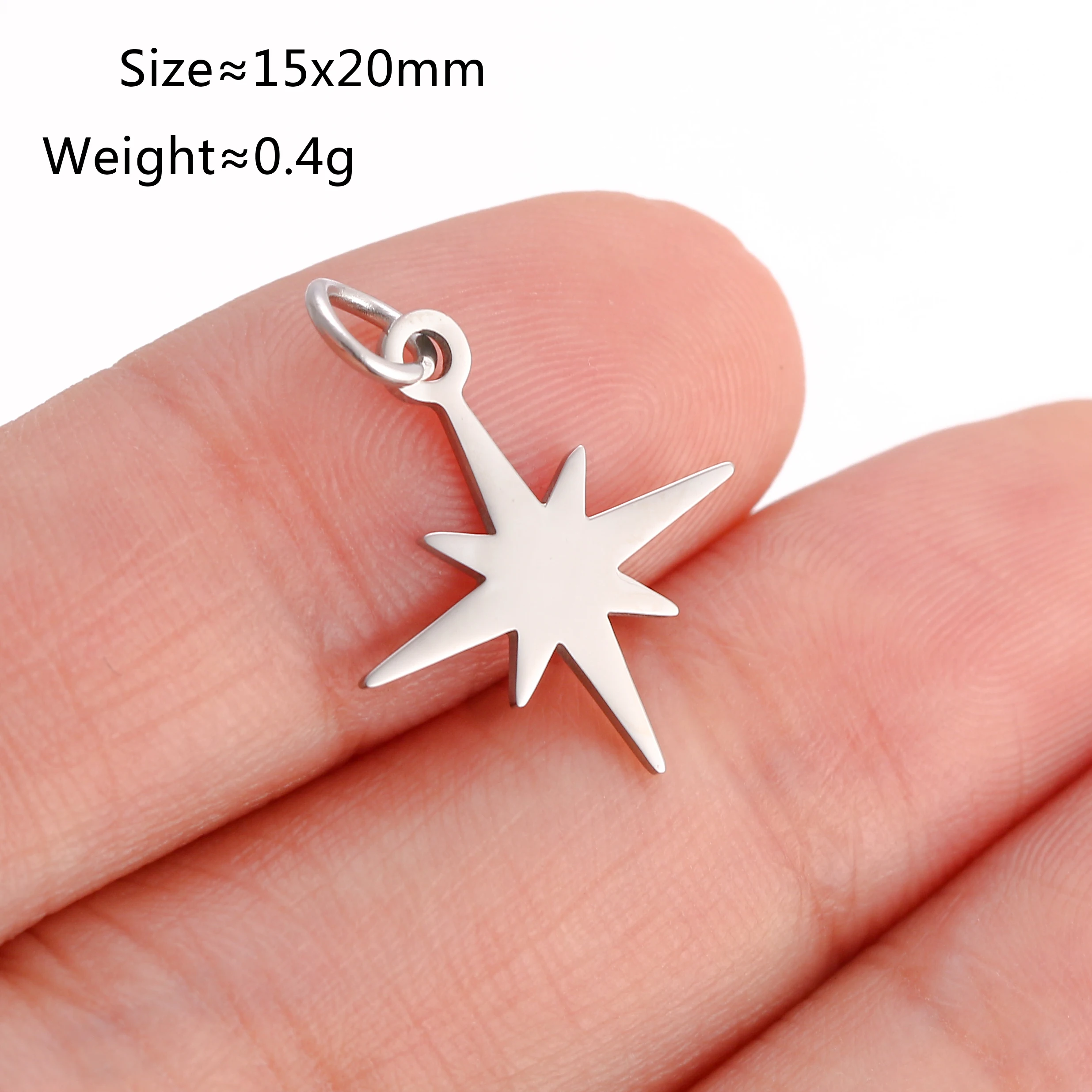 5 Teile/los Celestial Mini Star Charms Edelstahl Pentagramm/Astral/Meteor/Mond Anhänger DIY für Ohrring Armband schmuck Machen
