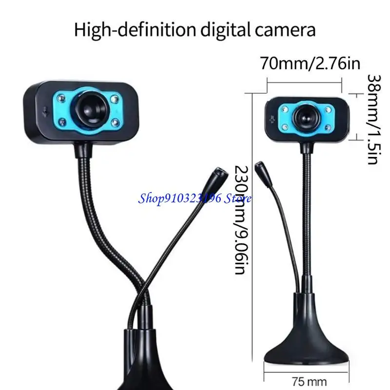 Q1jf PC WebCam Desktop Computer Desktop Camera USB con microfono USB Classe online Webcam per conferenza chat video in