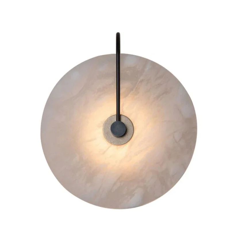 

Simple and modern, personalized bedroom bedside, Nordic art living room, designer hotel, corridor marble wall lamp