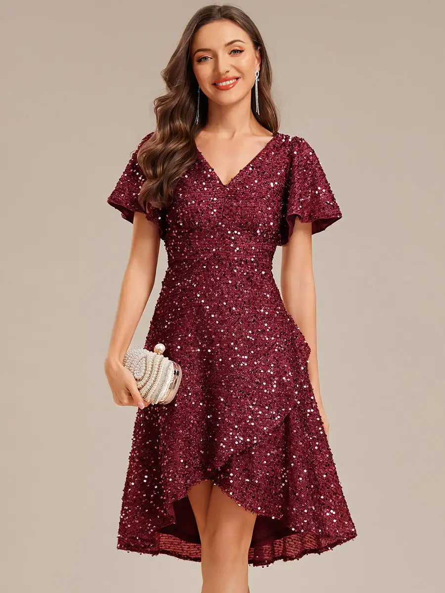 gorgeous-evening-dress-short-sleeve-ruffle-sequin-deep-v-neck-high-low-2025-ever-pretty-of-burgundy-formal-dresses