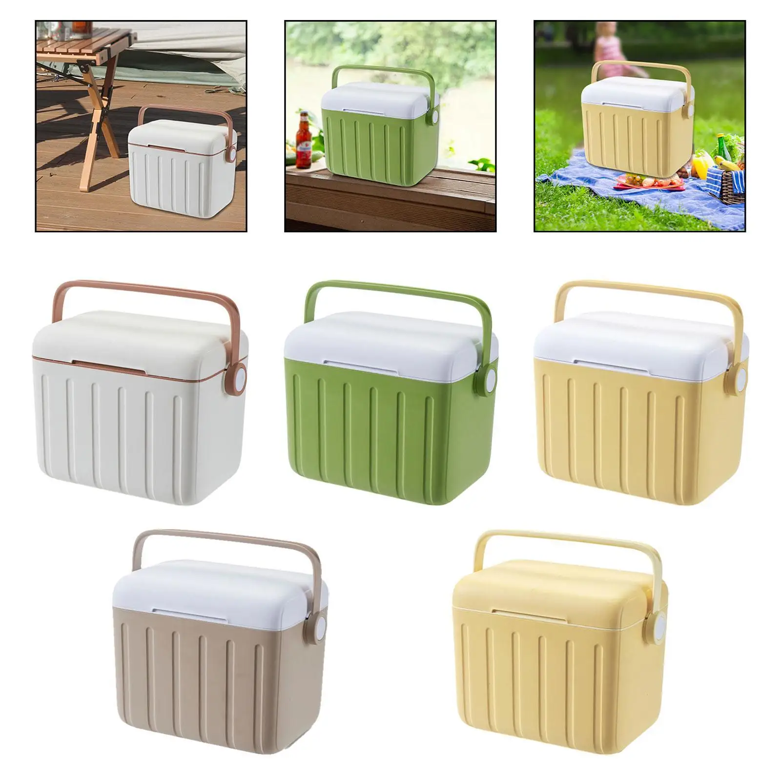 Cooler Box for Freeze/Hot Food Beverage Storage Organizer 6L Cold/Heat Preservation Cooler for Commercial Home Beach BBQ Party