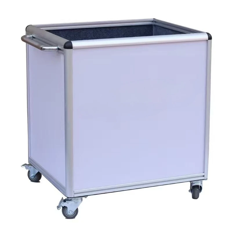 Library furniture Waterproof removable metal storage cart Wheeled trolley