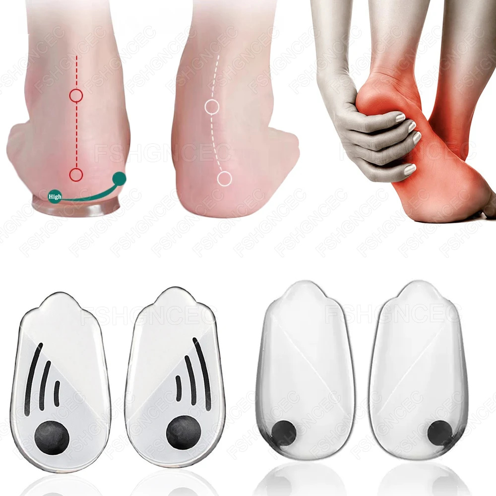 

Magnetic Silicone Orthotic Insoles Unisex Plantar Fasciitis Relief Heel Pads for O/X Type Legs Knee Varus Orthopedic Insole