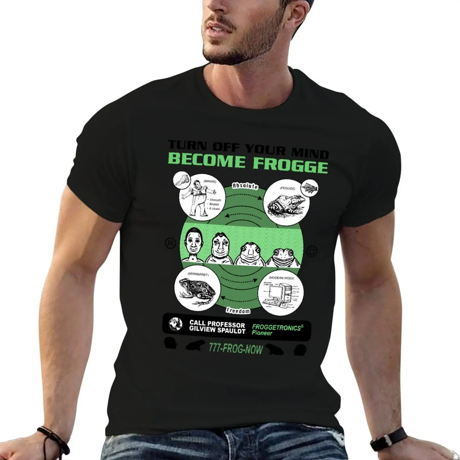 Become Frogge T-Shirt Top décontracté minimaliste à manches courtes