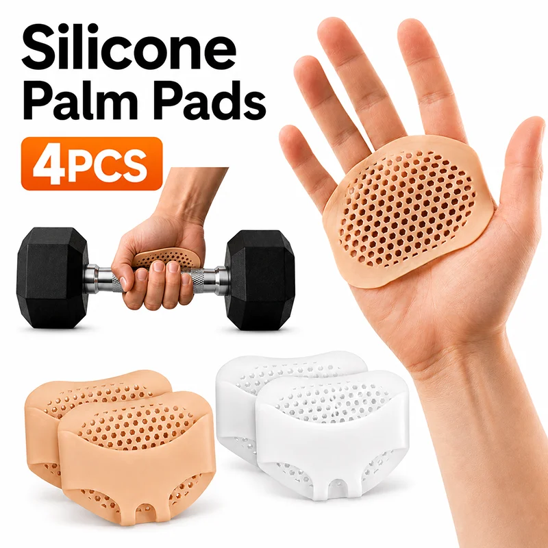 Almofadas de mão de silicone em formato de favo de mel, 4 unidades, unissex, reutilizáveis, antiderrapantes, luva de proteção para as mãos, adulto, casa, academia, equipamento de exercício