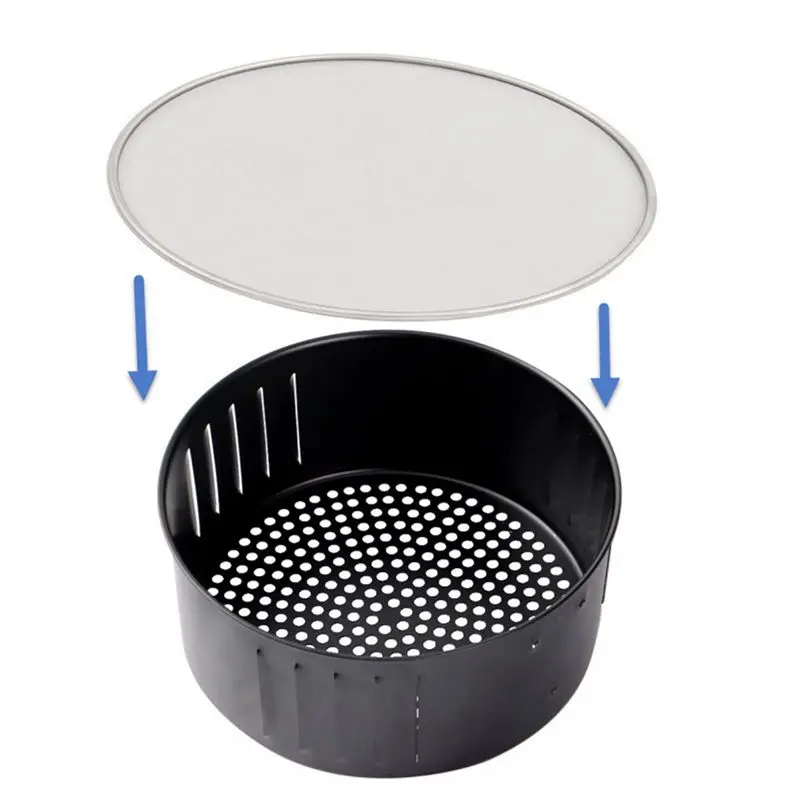 B02C-2X Air Fryer Stainless Steel Oil Splatter Screen Anti Grease Splash Scald Proof Frying Pan Cover Oil Net 19CM