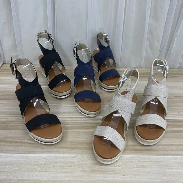 

Faionable Thi Heel, цветные женские сандалии с круглым носком, повседневные римские сандалии без шнуровки, удобные универсальные летние сандалии...