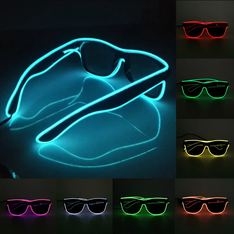 NEW Led Glasses Lights Rave Parties Glowing Glasses with Led Light Up Glasses Led Sunglasses Wedding Party Accessories SG05