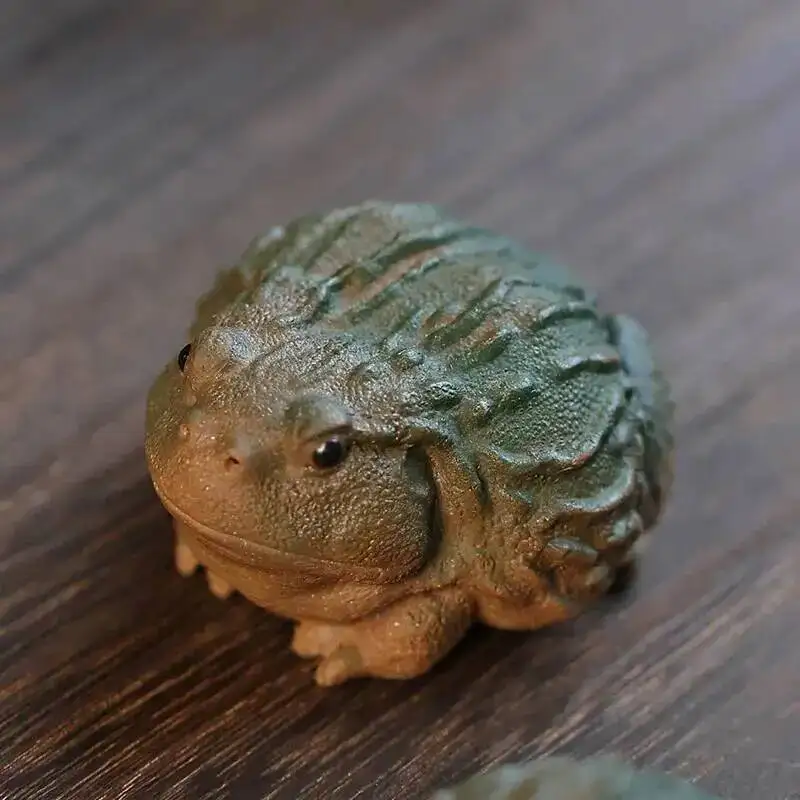 Yixing Zisha Tea Pet Golden Toad Wealth-attracting Tea Plaything, Nurturable Creative Toad Tea Tray Ornament, Kung Fu Tea Set