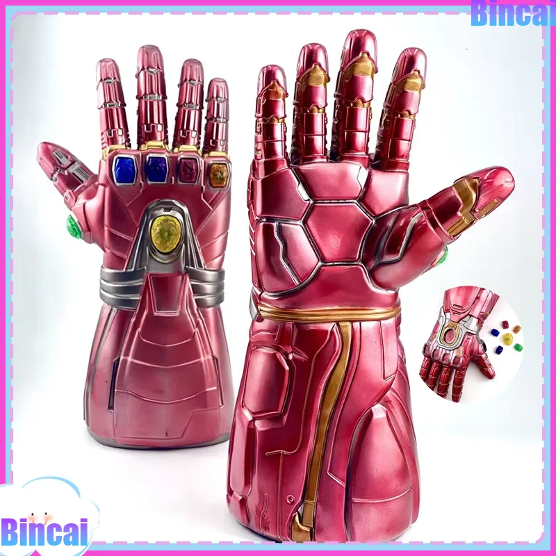 

Avengers Iron Man Gauntlet LED Light Cosplay Gloves 1:1 Scale Thanos Style Halloween Movie Prop Super Hero Boy Kids Gift
