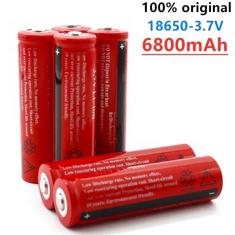 2024 NEW 18650 Lithium Battery 3.7 V Volt 6800mah 18650 Li-Ion Battery Lithium Batteries for Power Bank Flashlight Etc