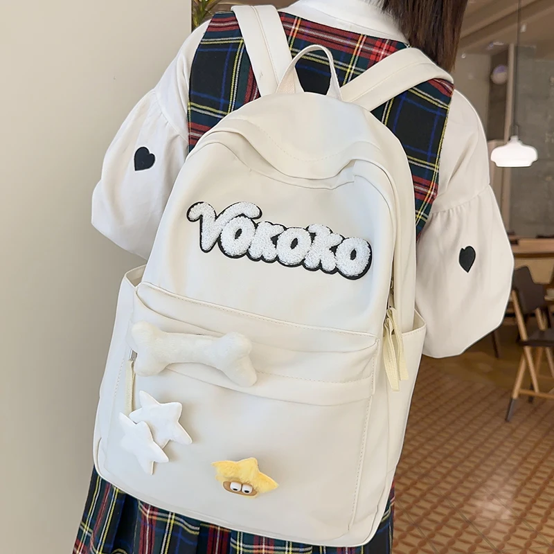 Urocze damskie plecaki wodoodporne z nylonu, plecak szkolny dla uczennic, dziewcząt, kawaii plecak na laptopa i książki, mochilas