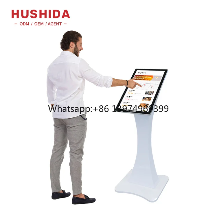 Floor Stand Self Service 21.5 Inch Android Smart Lcd Panel Interactive Tablet Touch Screen Kiosk