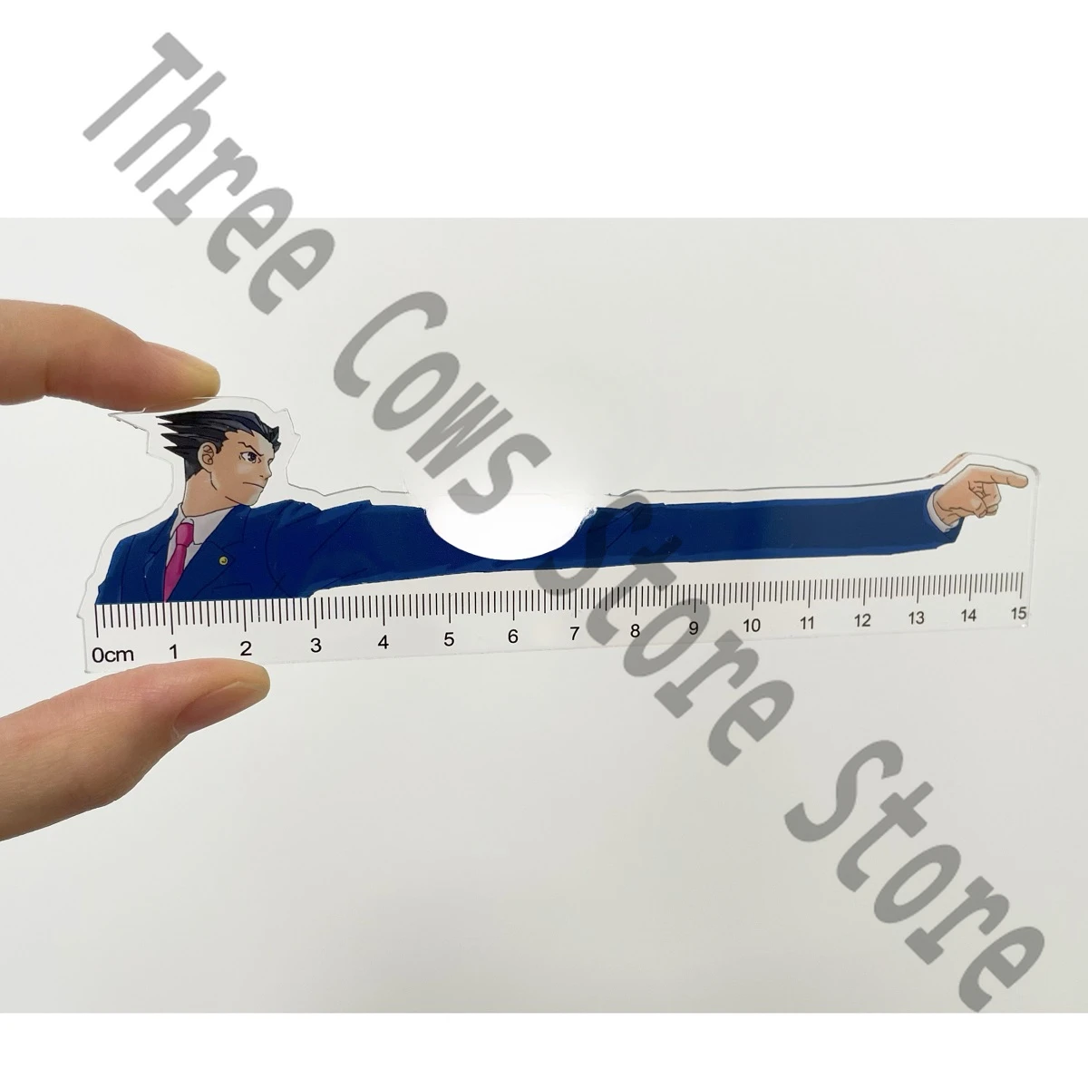 Anime Ace Attorney Phoenix Wright Cosplay Student Stationery Ruler Straightedge School Supplies Mascot Ornament Halloween Gift